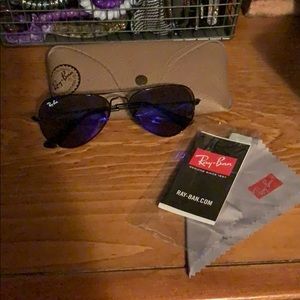 New Women’s Ray-Ban Aviator Flash purple/blue